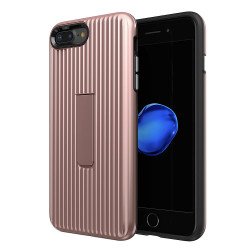 Apple iPhone 8 Plus / 7 Plus Cabin Carbon Style Stand Case (Rose Gold)